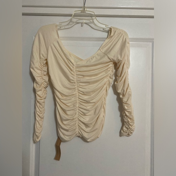 Reformation Ruched Long Sleeve Top - Picture 1 of 4